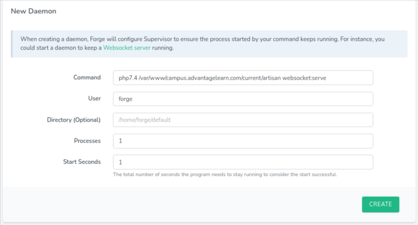 Laravel - New Daemon