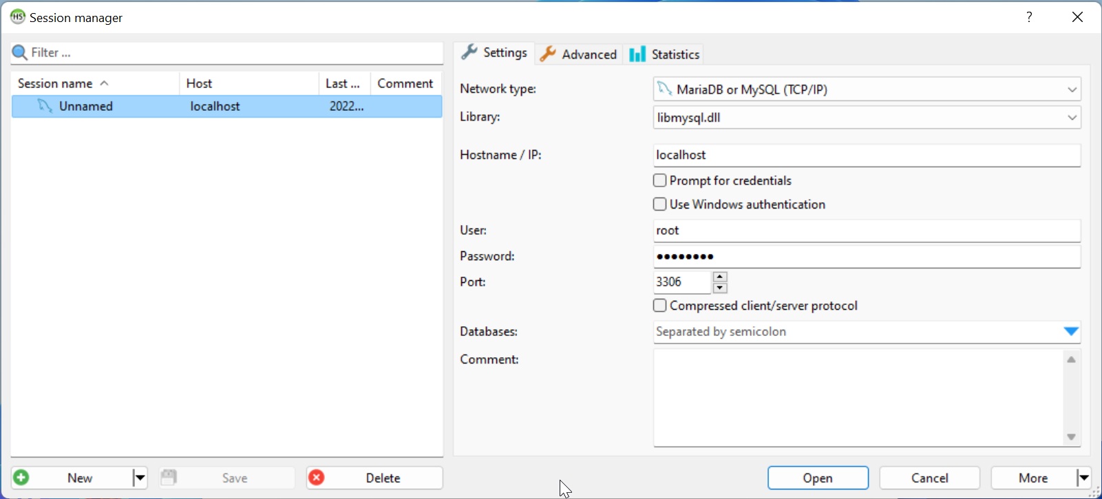 Database details